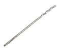 Wall tie with a twisted and wavy end