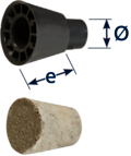 Conus in PVC en stop in beton