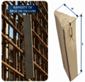 Fiber concrete spacer bars with wire